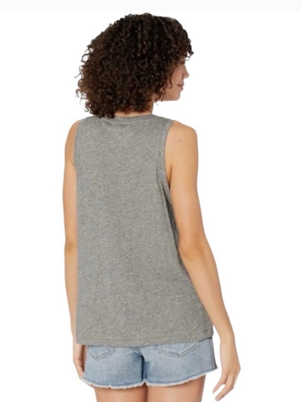 Madewell Cotton VNeck Tank Top Gray Heather - Picture 2 of 9